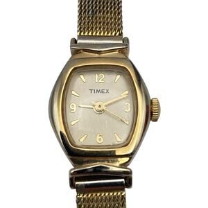VTG Timex Womens Petite Watch 17mm - Fresh Battery - Adjustable Mesh Band